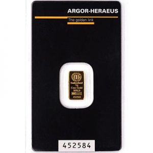 Zlatna poluga 1 g (Argor Heraeus)