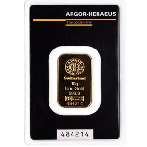 Zlatna poluga 10 g (Argor Heraeus)