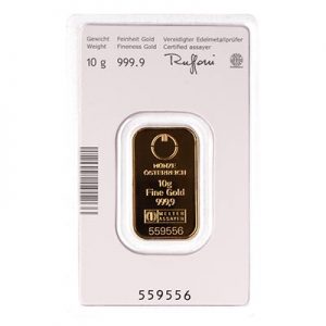 Zlatna poluga 10 g Münze Österreich