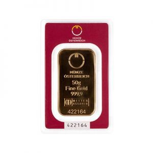 Zlatna poluga 50 g Münze Österreich 